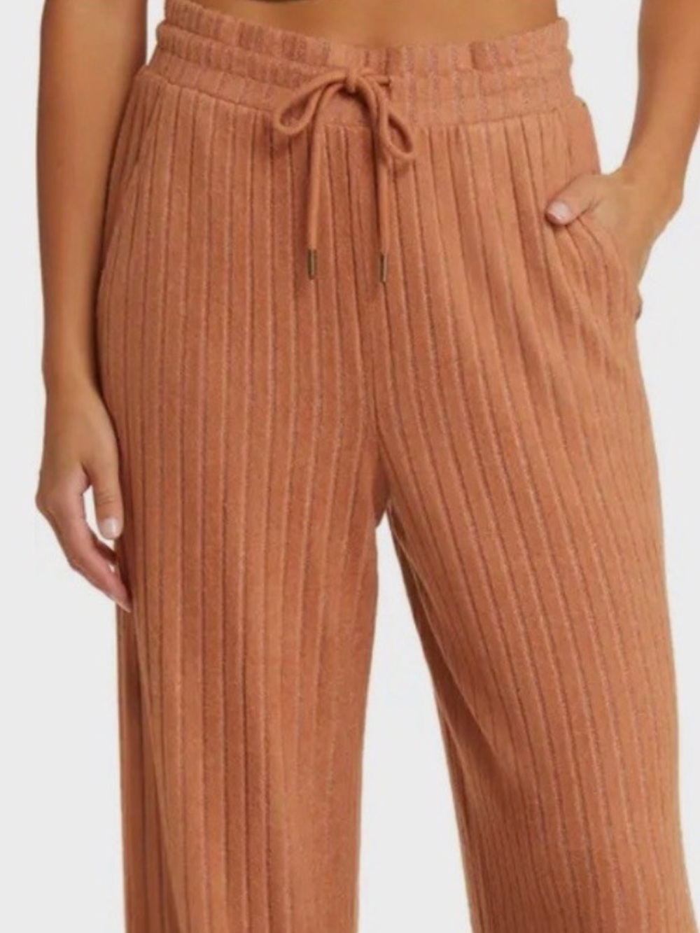 Rip Curl Ribbed Wide-Leg Lounge Pants